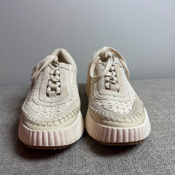 Dolce Vita Dolen Knit Sneakers Sandstone Ivory Knit Size 8 Platform Chunky - Picture 4 of 14